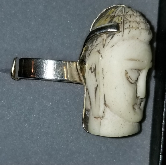 Buddah Head Ivory Ring Ladies Sz. 8 - Picture 3 of 4